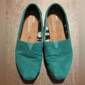 Teal Corduroy TOMS